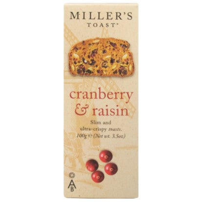 Miller's Toast Cranberry & Raisin 100g