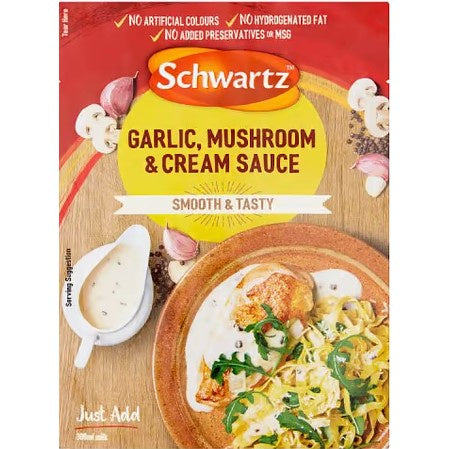 Schwartz Garlic Mushroom and Cream Sauce Mix 26g