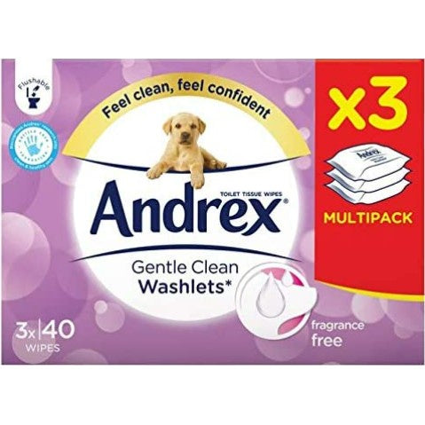 Andrex Washlets Gentle Clean (3x40pk)*