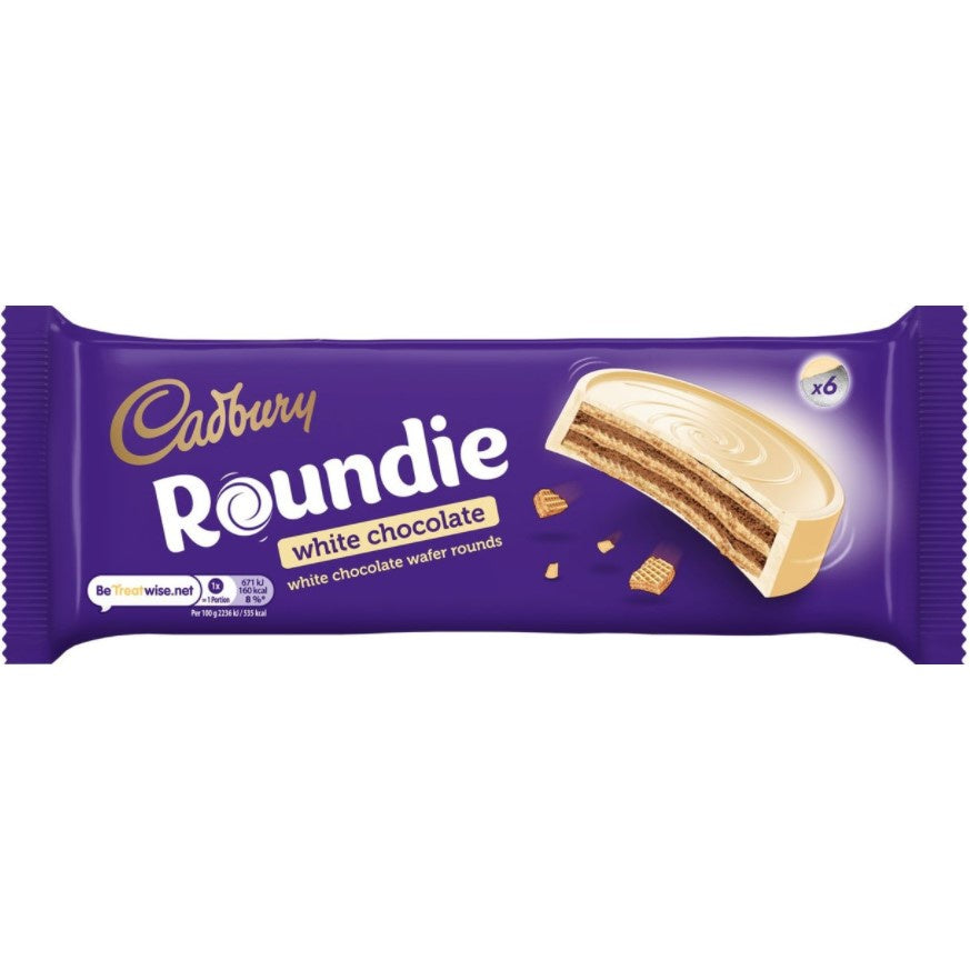 Cadbury Roundie White Choc 6pk*