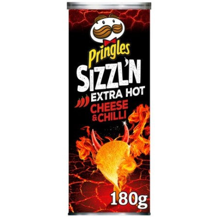 Pringles Sizzlin Extra Hot Cheese & Chilli 180g
