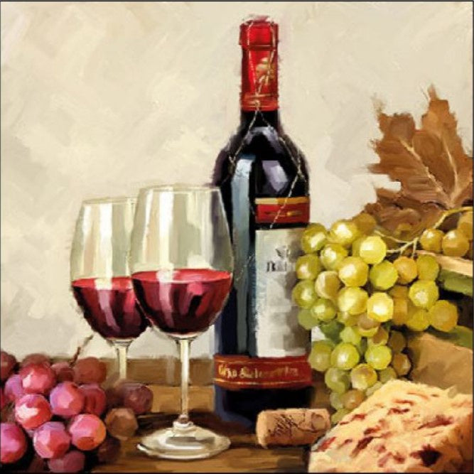 Small Serviettes - Wine & Grapes*