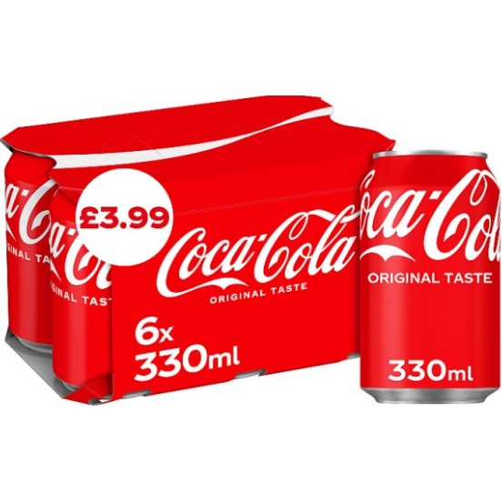 Coca Cola Cans 6 x 330ml*