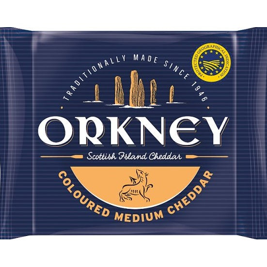 Orkney Cheddar Medium Coloured 200g