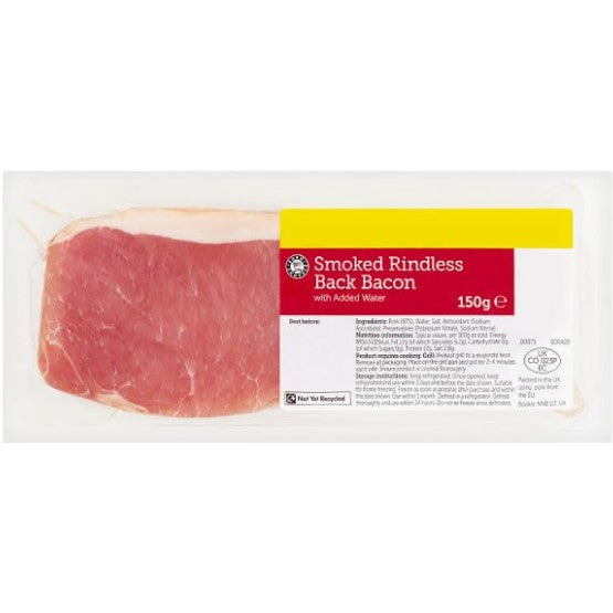 ES Smoked Rindless Back Bacon (150g)
