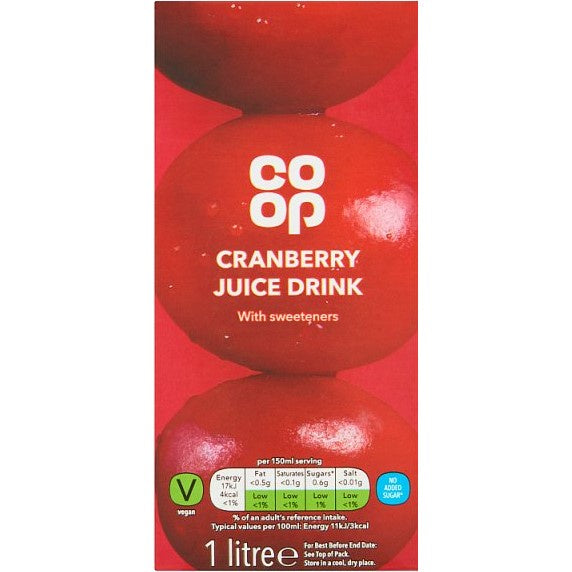 Co-op NAS Cranberry Juice Drink 1L*
