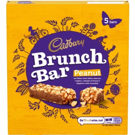 Cadbury Brunch Bars Peanut (5)*