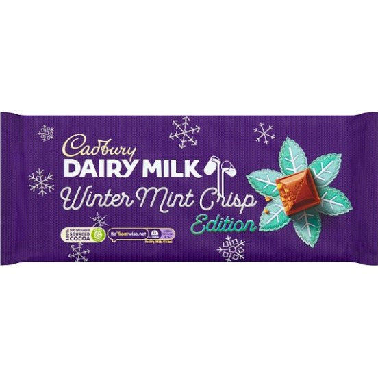 Cadbury Dairy Milk Winter Mint Crisp Bar 360g *
