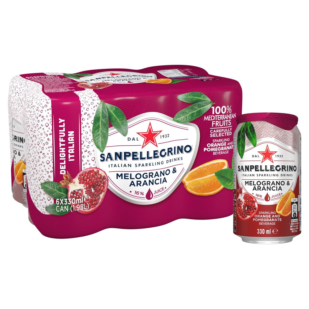 San Pellegrino Orange & Pomegranate 6pk*