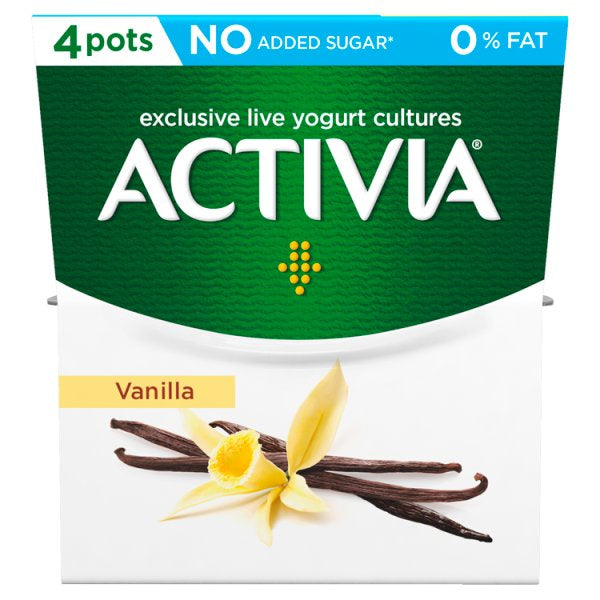 Activia 0% Vanilla Yogurts 4pk#