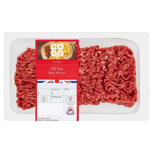 Co-op 5% Fat Lean Beef  Mince 500g