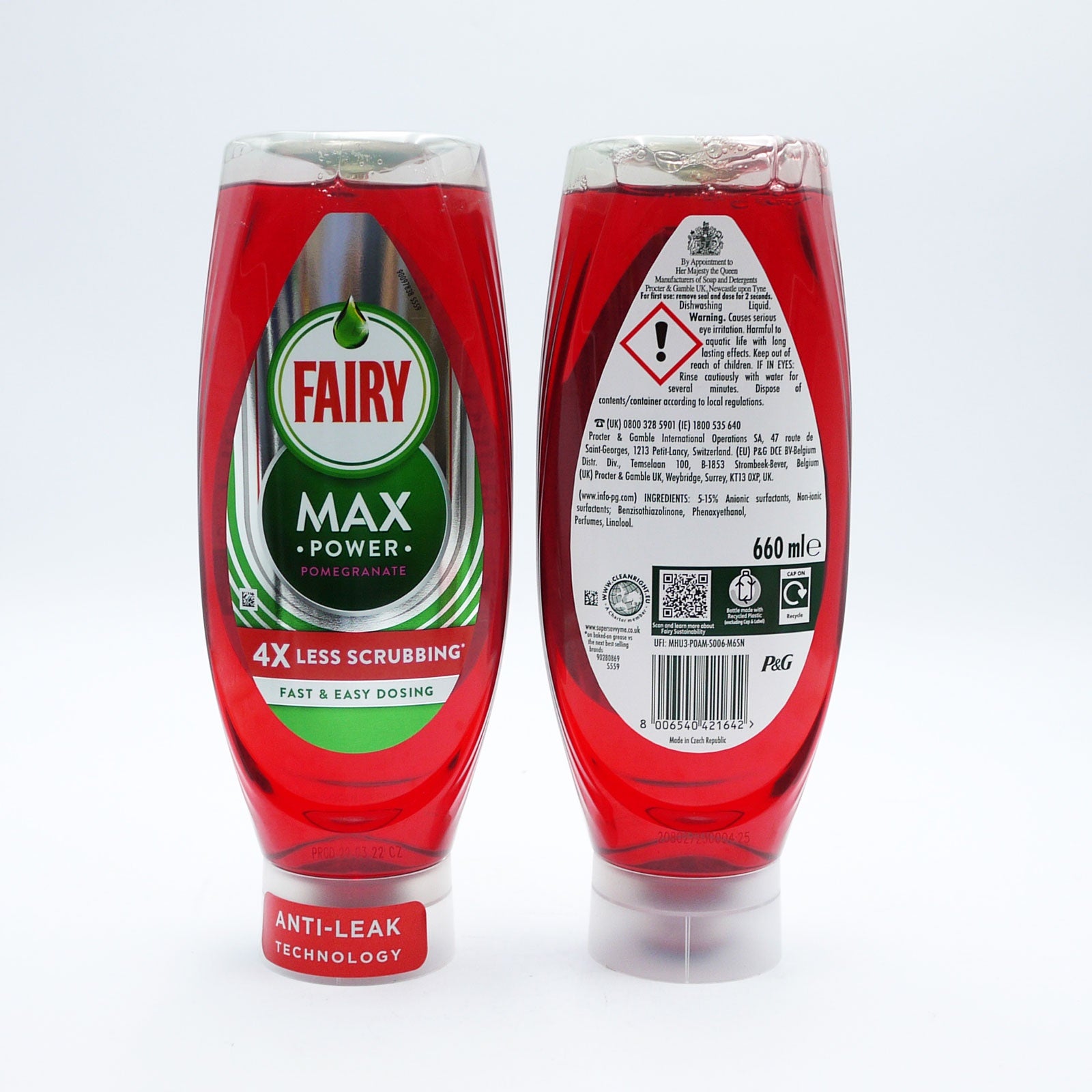 Fairy Max Power Pomegranate Anti-bac Washing-up Liquid 660ml
