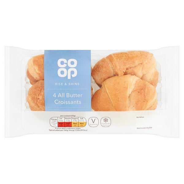 Co Op All butter Curved Croissants 4 pack