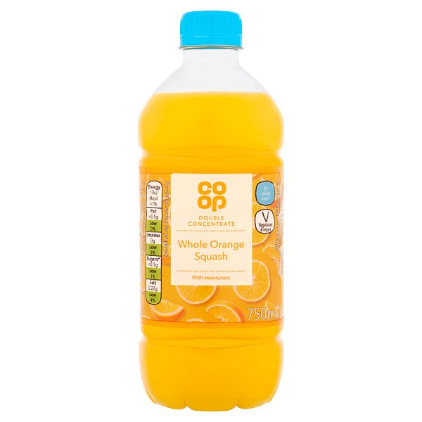 Co-op Double Strength Orange Squash 750ml*
