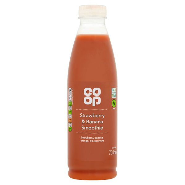 Co-op Strawberry & Banana Smoothie 750ml*