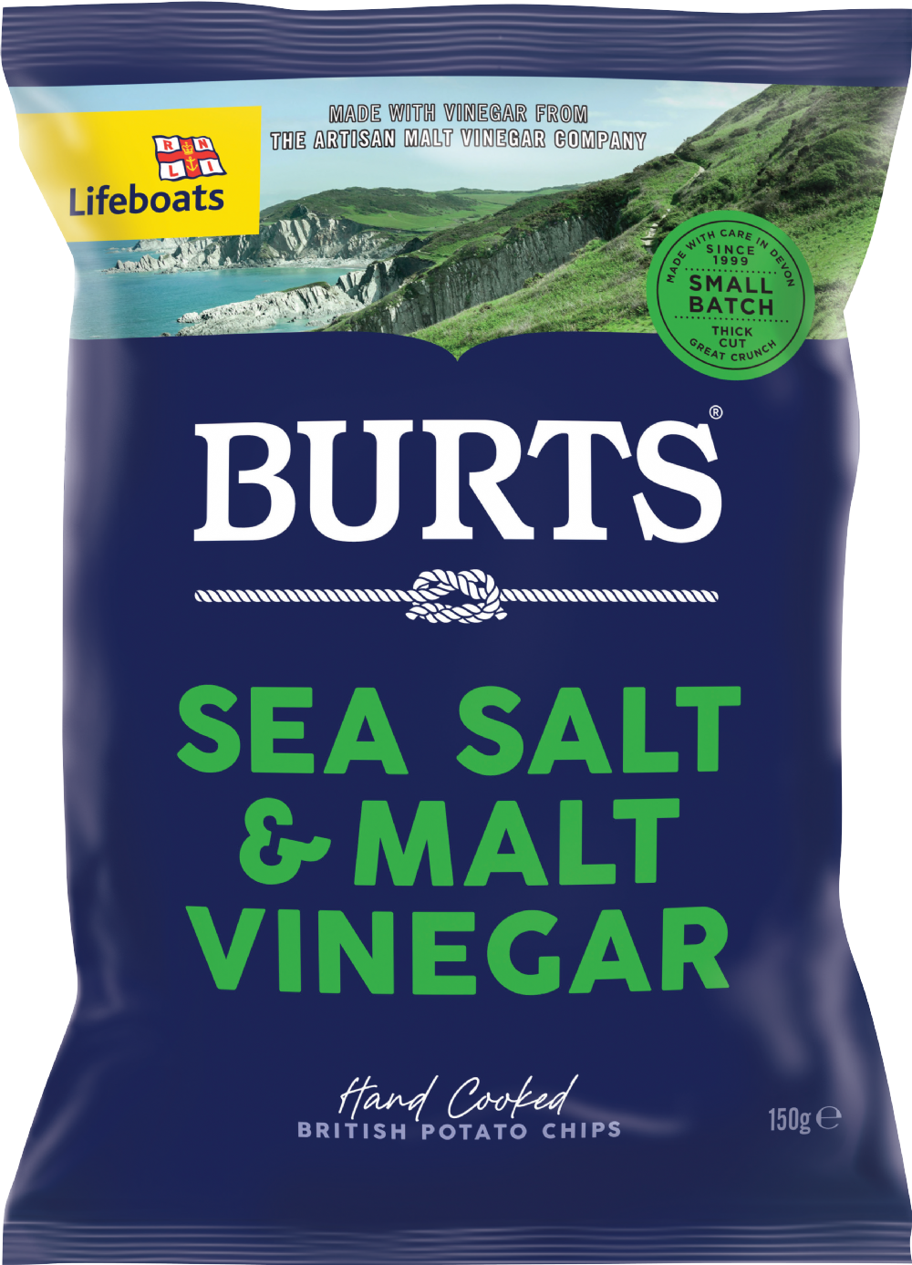 Burts Chips-Sea Salt & Malt Vinegar 150g*