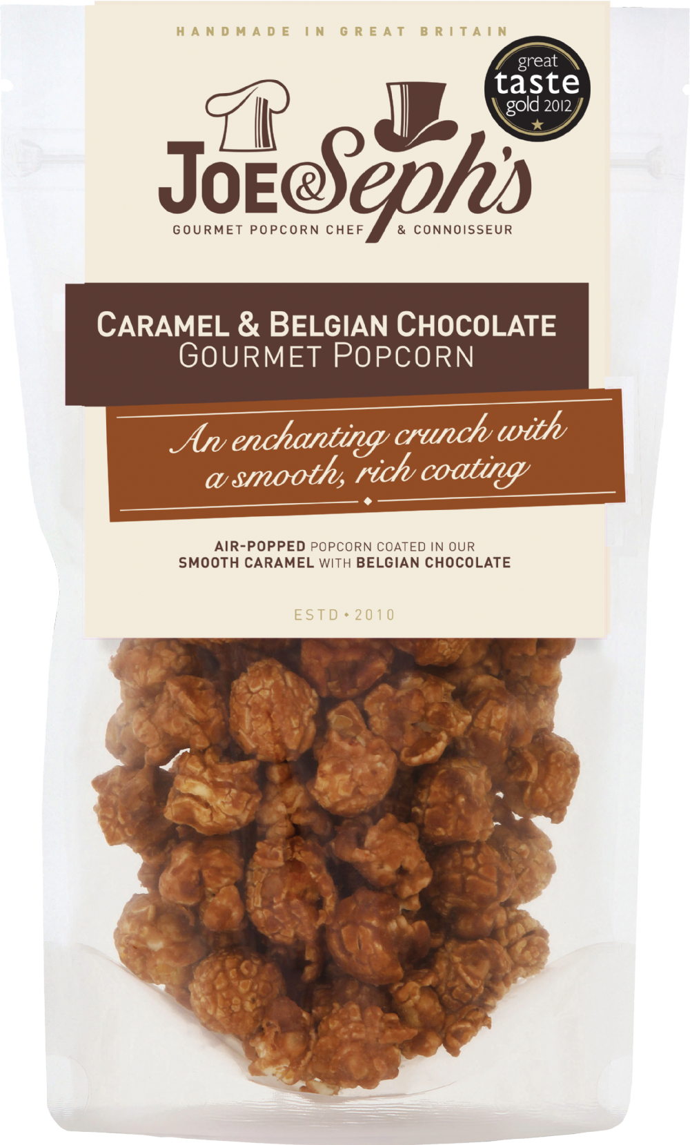 Joe & Seph's Caramel Belgian Choc Popcorn 75g*