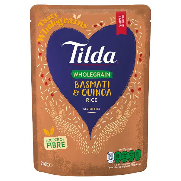 Tilda Steamed Basmati Brown & Quinoa Rice 250g #