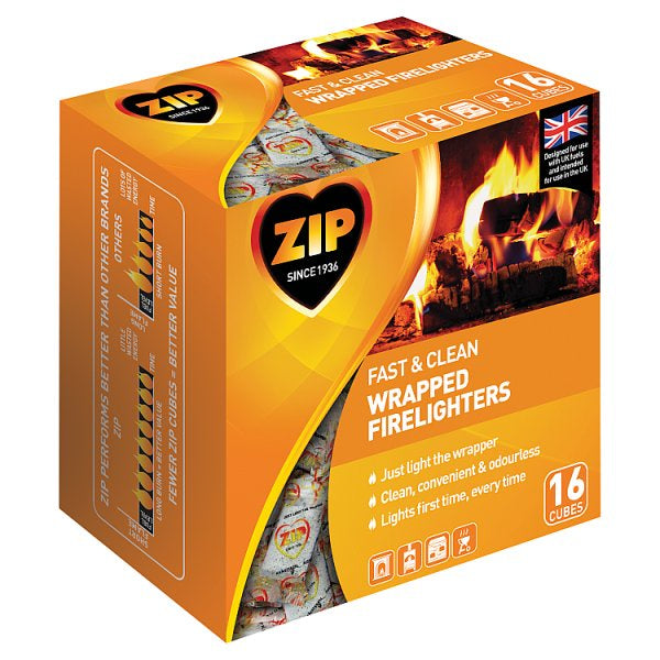 Zip Wrapped Firelighters 16pk*#