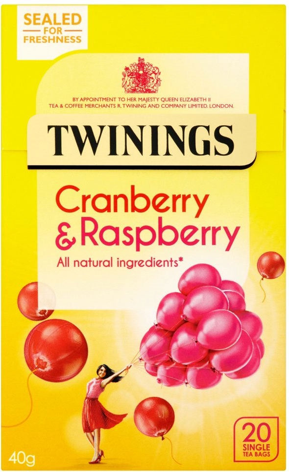 Twinings Cranberry & Raspberry Teabags 20pk #