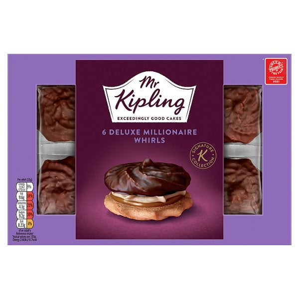 Mr Kipling Signature Deluxe Millionaires Whirls 6pk