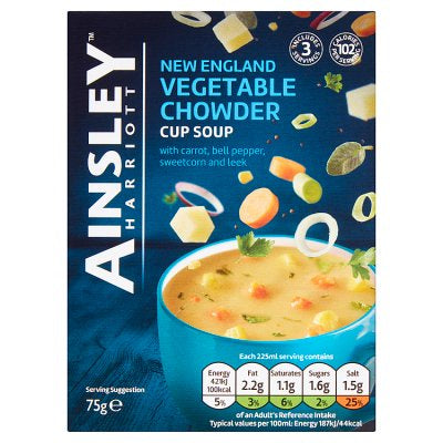 Ainsley Harriott New England Veg Chowder Cup Soup 75g