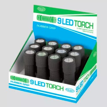Black Rubber Grip LED Torch*