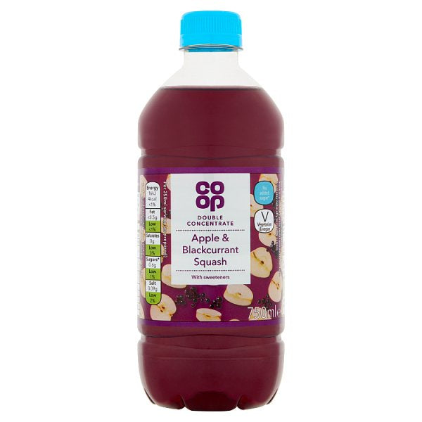 Co-op Double Strength NAS Apple & Blackcurrant 1.5L*