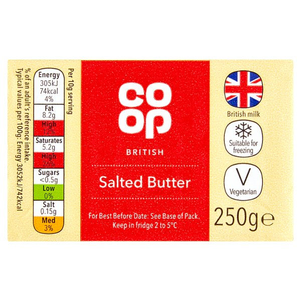 Co-op Salted Butter 250g