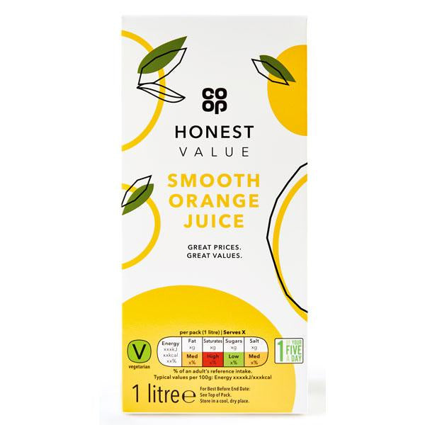 Co-op Honest Value Orange Juice 1L*