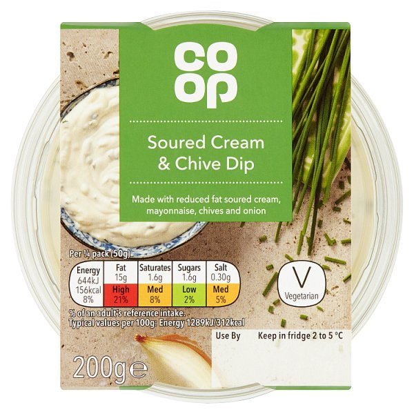 Co-op Soured Cream & Chive Dip 200g