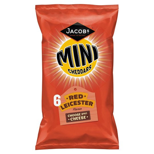 Jacobs Mini Cheddars Red Leicester 6pk
