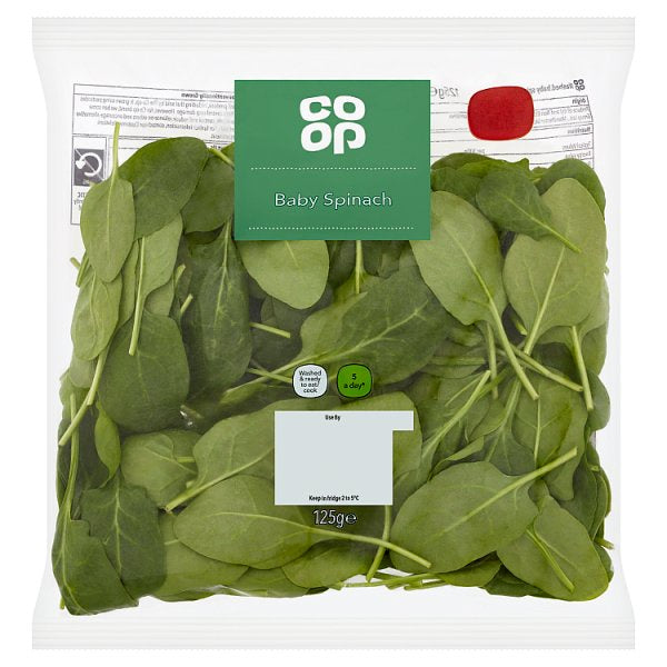 Co Op Washed Spinach 100g