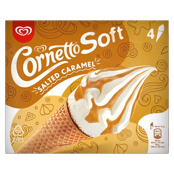 Wall's Cornetto Soft Caramel 4pk*#