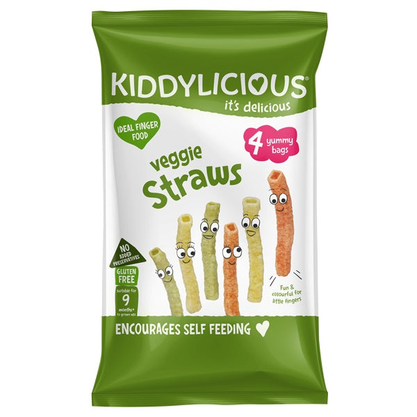 Kiddylicious Veggie Straws Multipack 9mth+ (4x12g)
