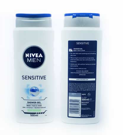 Nivea Shower Gel Men Sensitive 500ml*