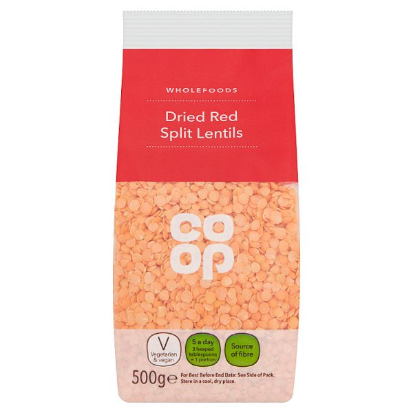 Co-op Dried Red Split Lentils 500g