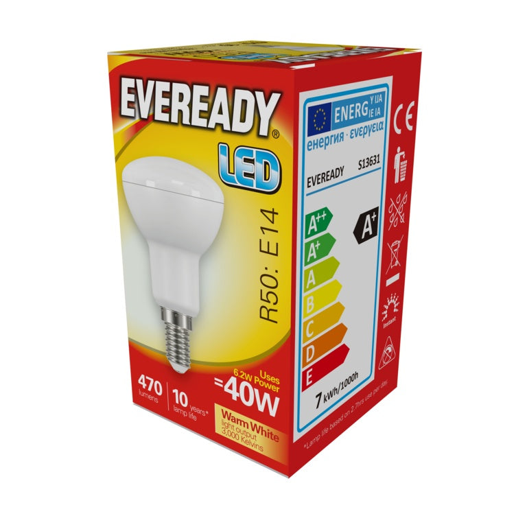 Eveready LED R50 6.2W Warm White*