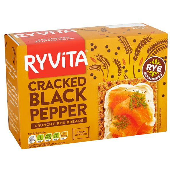 Ryvita Cracked Black Pepper Deli crispbread 200g