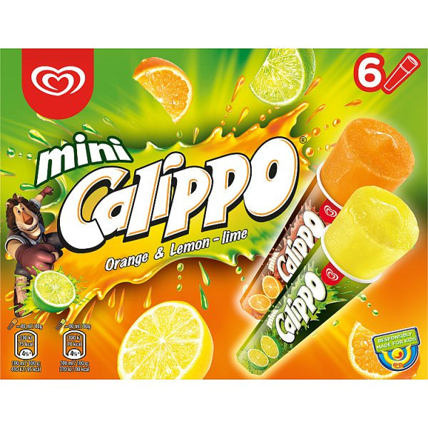 Walls Calippo Orange Lemon Lime 6pk*
