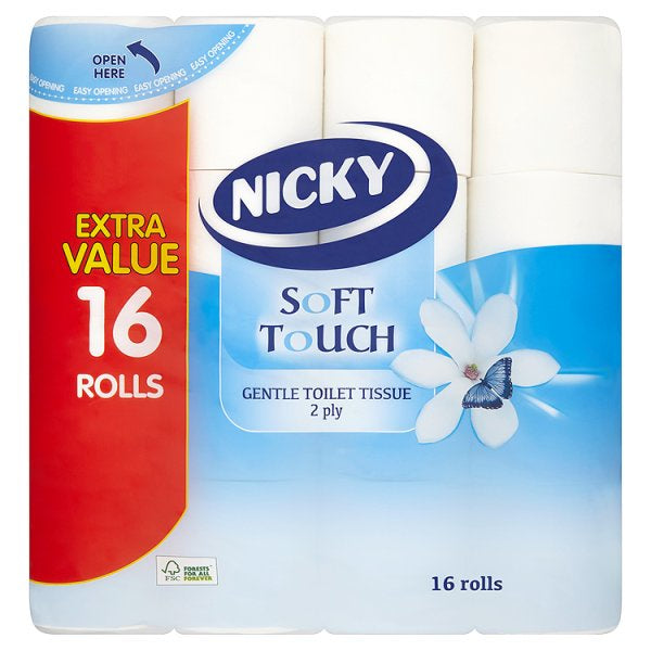 Nicky Soft Touch Toilet Tissue 16pk*