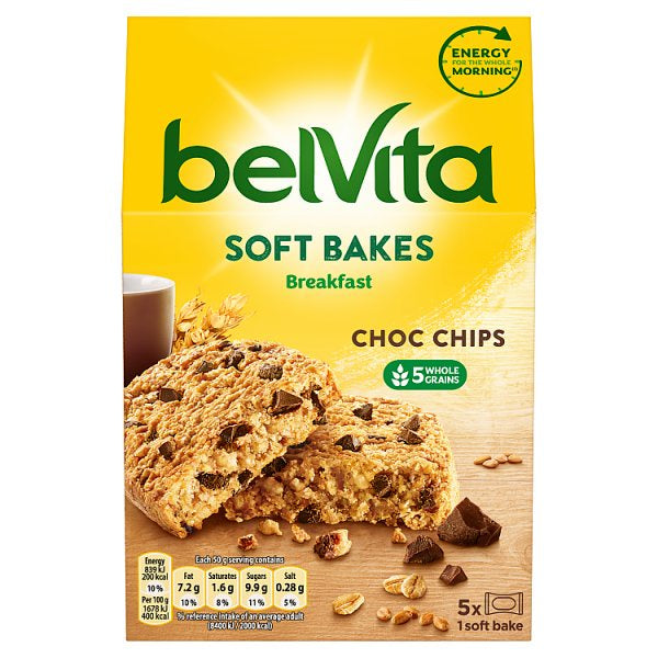 Belvita Breakfast Soft Bakes - Choc Chips (5)