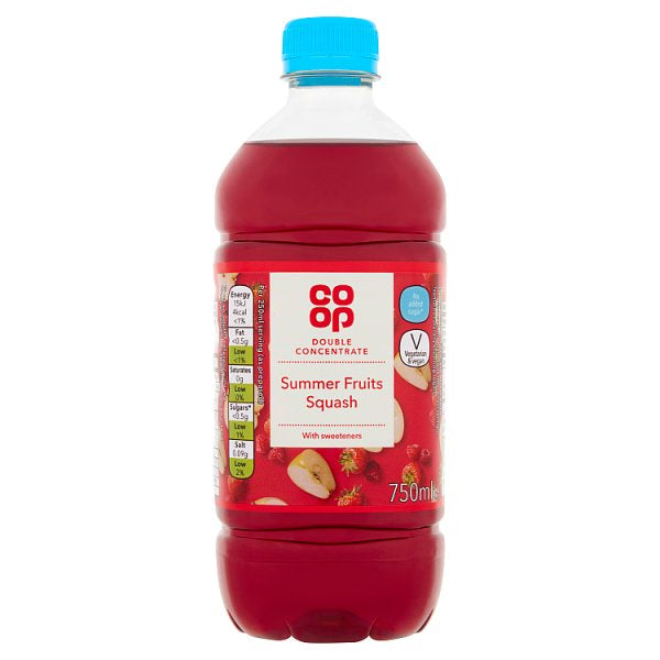 Co-op Double Strength Summer Fruits Squash 750ml*