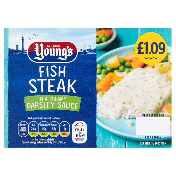 Youngs Fish Steak In Parsley (140g)
