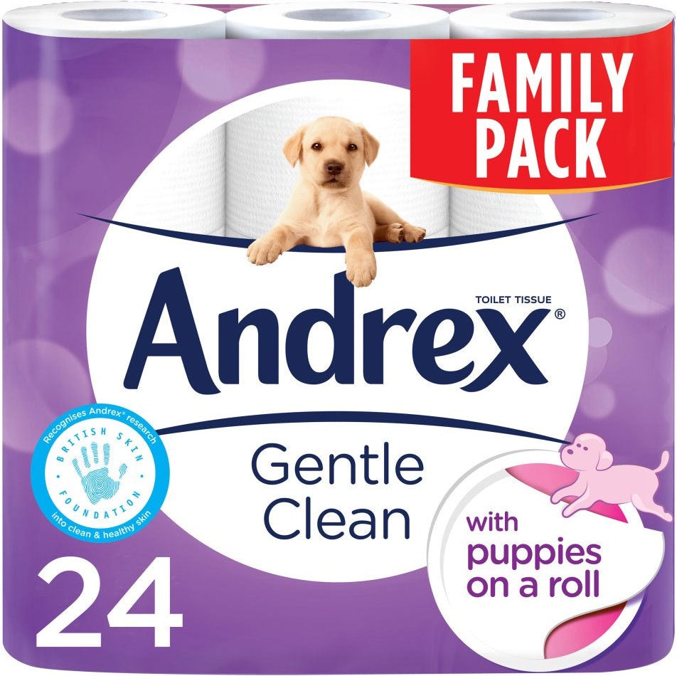 Andrex Gentle Clean Toilet Tissue Rolls (24)*