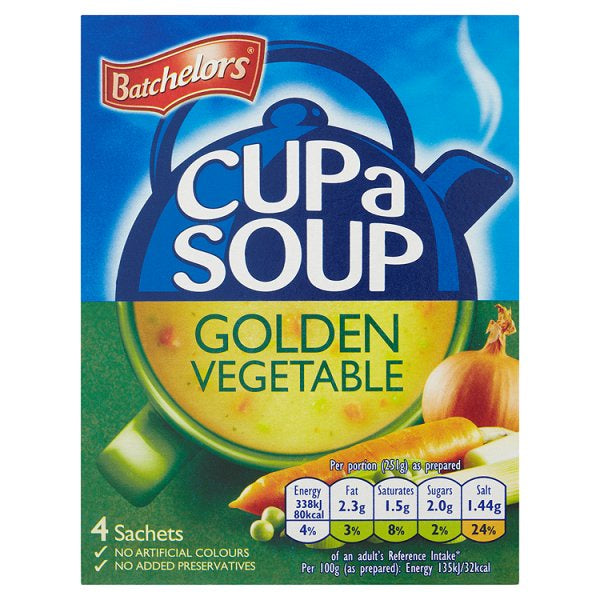Batchelors Cup a Soup Golden Vegetable 4 sachets