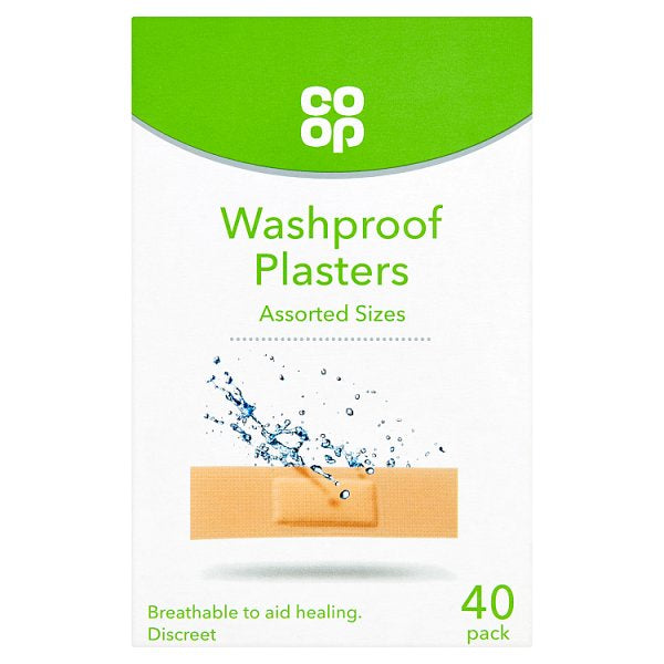 Co-op Washproof Plasters 40pk*