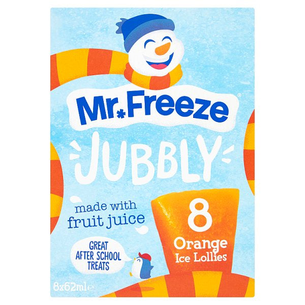 Jubbly Orange Ice Lollies 8pk*