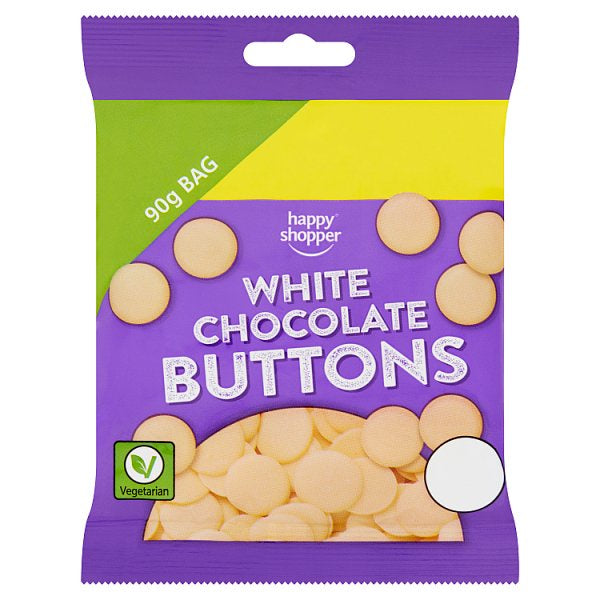 Happy Shopper White Chocolate Buttons 90g*