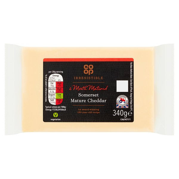 Co-op Irresistible Mature Cheddar 340g